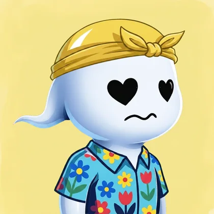 A VeSemen character in a flower shirt